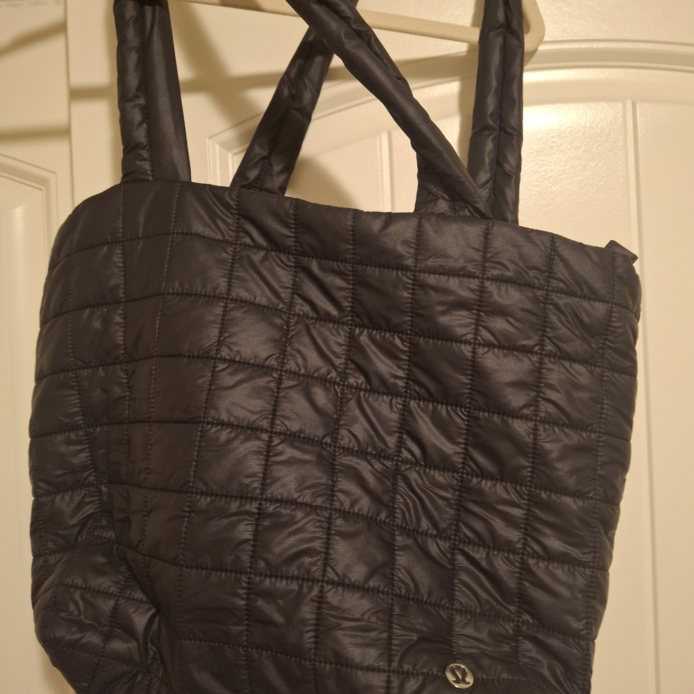 lululemon athletica Black Quilted Tote Bag